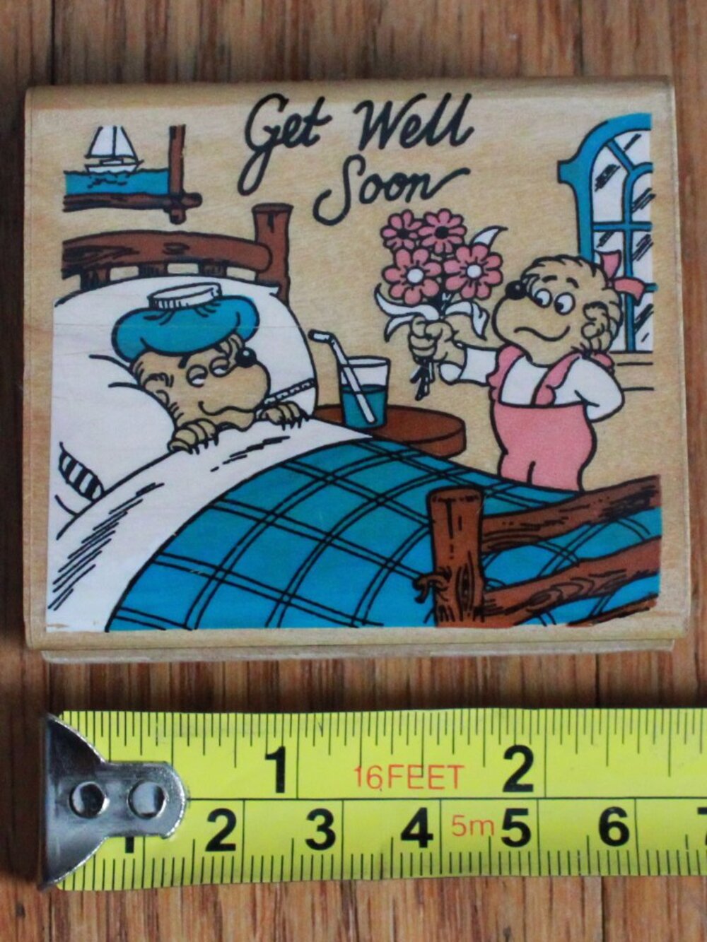 Vintage Inkadinkadoo (w/ Berenstain Bears) 1994 Wooden-Mounted Rubber Stamp - Picture 6 of 6